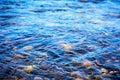 Defocused blue water surface texture background Royalty Free Stock Photo