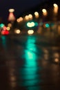 Defocused, blurred urban abstract traffic background Royalty Free Stock Photo