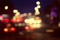 Defocused, blurred urban abstract traffic background Royalty Free Stock Photo