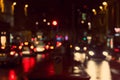 Defocused, blurred urban abstract traffic background Royalty Free Stock Photo