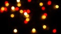 Defocused blurry multicolored blinker lights bokeh of Christmas and New year decoration lights, abstract, dark background, overlay Royalty Free Stock Photo