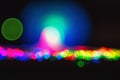 Defocused bokeh lights: optic fiber close-up Royalty Free Stock Photo