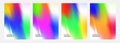 Defocused bright colored abstract backgrounds. Blurred vibrant color gradients for creative graphic design.