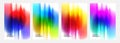 Defocused bright colored abstract backgrounds with vertical dynamic lines. Futuristic blurred vibrant color gradients.