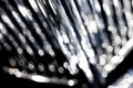 Defocused car chrome radiator grille