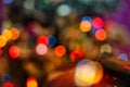 Defocused Christmas lights background and bokeh Royalty Free Stock Photo