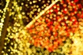 Defocused Christmas Red and Yellow Bokeh Lights Blurred background