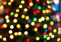 Defocused Christmas tree. Defocused Lights. Christmas tree background Royalty Free Stock Photo