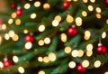 Defocused Christmas tree. Defocused Lights. Christmas tree background Royalty Free Stock Photo