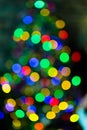 Defocused Christmas tree lights background Royalty Free Stock Photo