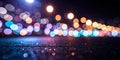 Defocused colored lights on black Royalty Free Stock Photo