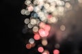 Colorful Fireworks Explosion Bokeh Particles Background