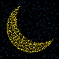 Defocused crescent moon Royalty Free Stock Photo