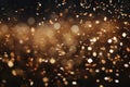 Defocused dark bokeh circles on black background with depth effect. Abstract backdrop Royalty Free Stock Photo