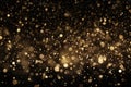 Defocused dark bokeh circles on black background with depth effect. Abstract backdrop Royalty Free Stock Photo