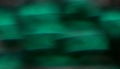Defocused dark green emerald background. Blurred Bokeh Christmas