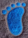 Defocused details fabricated carpet footwear