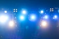 Defocused entertainment concert lighting on stage, bokeh. Royalty Free Stock Photo