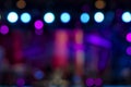 Defocused entertainment concert lighting on stage, bokeh. Royalty Free Stock Photo