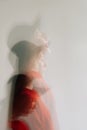 Defocused female portrait tranquility mind