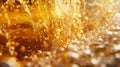 Defocused golden streams of liquid cascading down a glass showcasing the art of pouring a perfectly frothy beer. Royalty Free Stock Photo