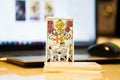 Defocused illustrative editorial tarot cards. Royalty Free Stock Photo