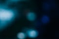 defocused light flare bokeh glow blue circles dark Royalty Free Stock Photo