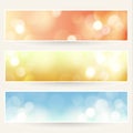 Defocused lights backgrounds set