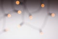 Defocused lights over silver gradient background