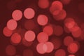 Defocused lights. Red bokeh on black background. Christmas and New year overlay Royalty Free Stock Photo