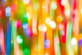 Defocused ligths of Christmas tree. Abstract neon background texture Royalty Free Stock Photo