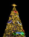 Defocused ligths of Christmas tree Royalty Free Stock Photo