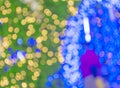 Defocused ligths of Christmas tree Royalty Free Stock Photo