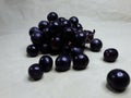 defocused little black grapes