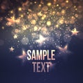 Defocused magic star background. Vector Royalty Free Stock Photo