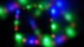 Defocused neon green blue and red lights on black wall background, beautiful abstract background Royalty Free Stock Photo