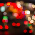 Defocused night lights of the motorway. Transport. Royalty Free Stock Photo