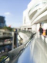 defocused open area on balcony in central park mall jakarta, indonesia Royalty Free Stock Photo