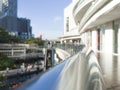 defocused open area on balcony in central park mall jakarta, indonesia Royalty Free Stock Photo