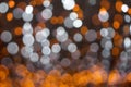 Defocused orange and white lights