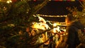 Defocused people at traditional New Year and Christmas market on the Red Square