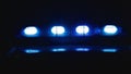 Defocused Police Car Lights At A Crime Scene