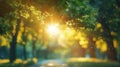 Defocused rays of sunlight dance through the lush trees creating a dreamy atmosphere in this hidden escape. The blurred