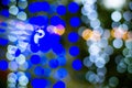 Defocused red and green bokeh twinkling lights background Royalty Free Stock Photo