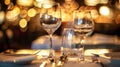 Defocused A romantic evening at a fine dining establishment is captured in this image with the background gently fading