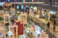 Defocused shopping mall background. Blurred image of department store