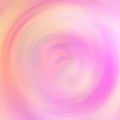 Defocused soft yellow orange peach pink retro vortex or whirl effect, spiral circle wave with abstract water swirl and rotation