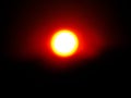 Defocused sun at the sunset over the trees, Puebla, Mexico Royalty Free Stock Photo