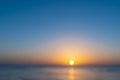 Defocused sunset under clear blue sky background image Royalty Free Stock Photo