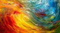 Defocused swirls of color dance across the canvas in Artistic Euphoria Abstract evoking a feeling of joyful chaos.